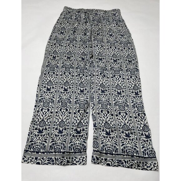 Eberjey x Casa Del Sol - Inez Washable Silk Printed Long PJ Set in Azulejos Navy - Picture 8 of 9